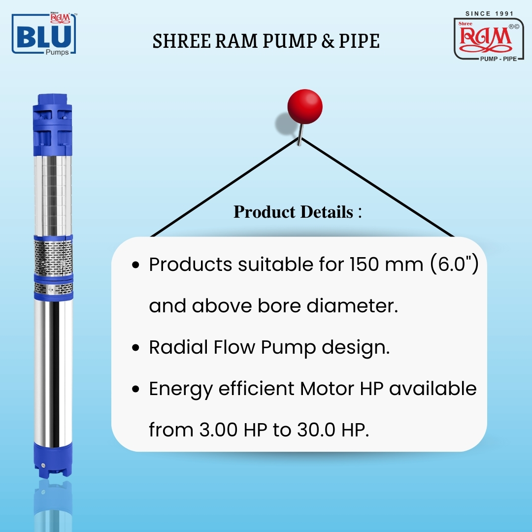 V6 BLU Submersible Pump 20.00 HP X 16 Stg (50ft.)