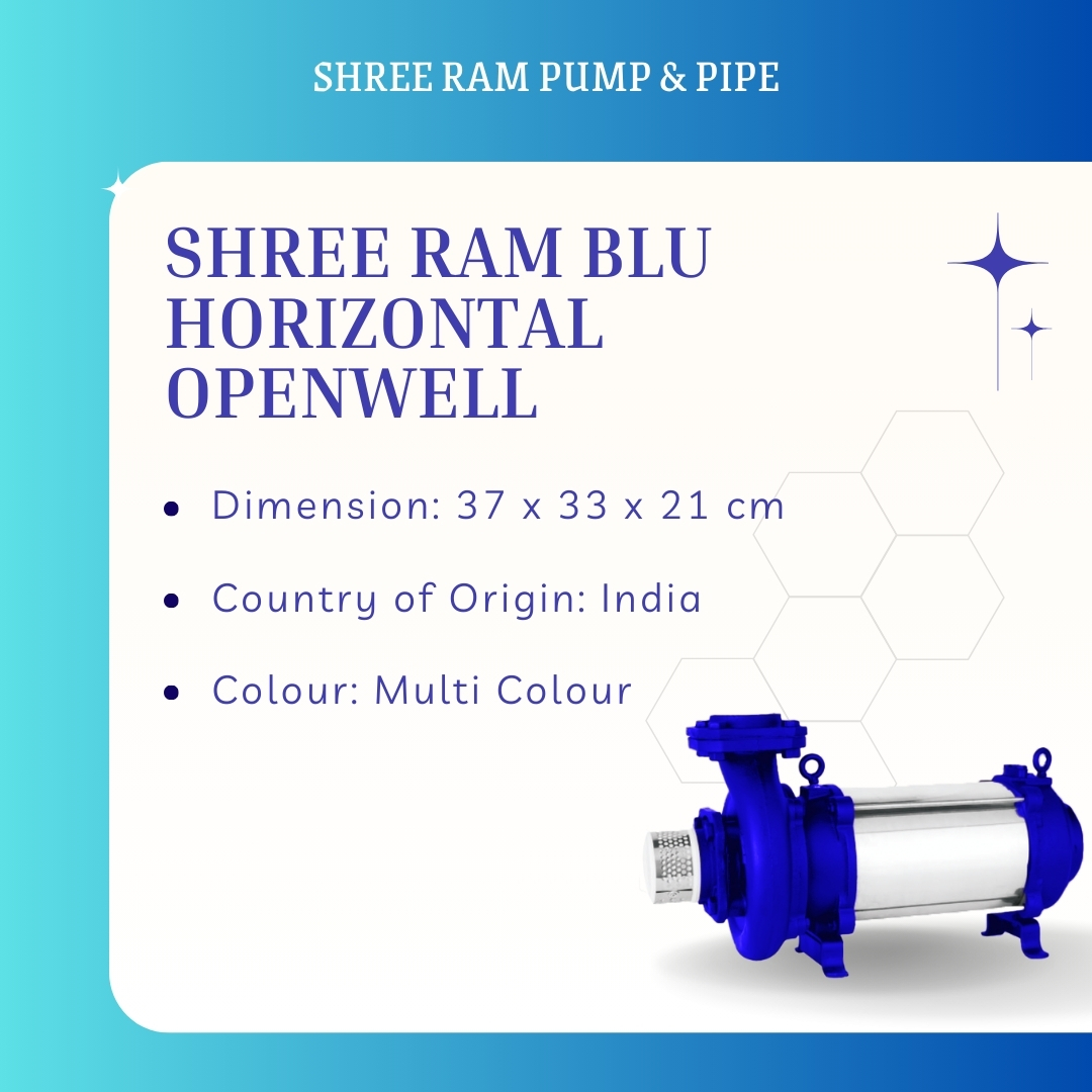 V9 BLU Horizontal Open Well Pump 3.00 HP Low Head (CI Body - Alu.)