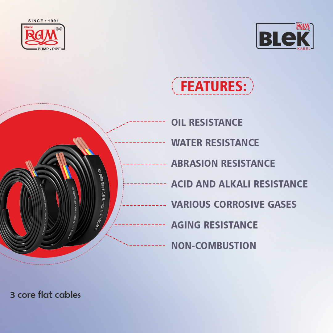 BLEK Flat Submersible Cable