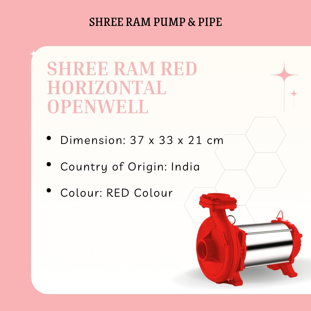 V7 RED Horizontal Open Well Submersible Pump 5.00 HP High Head (CI Body - Alu.)