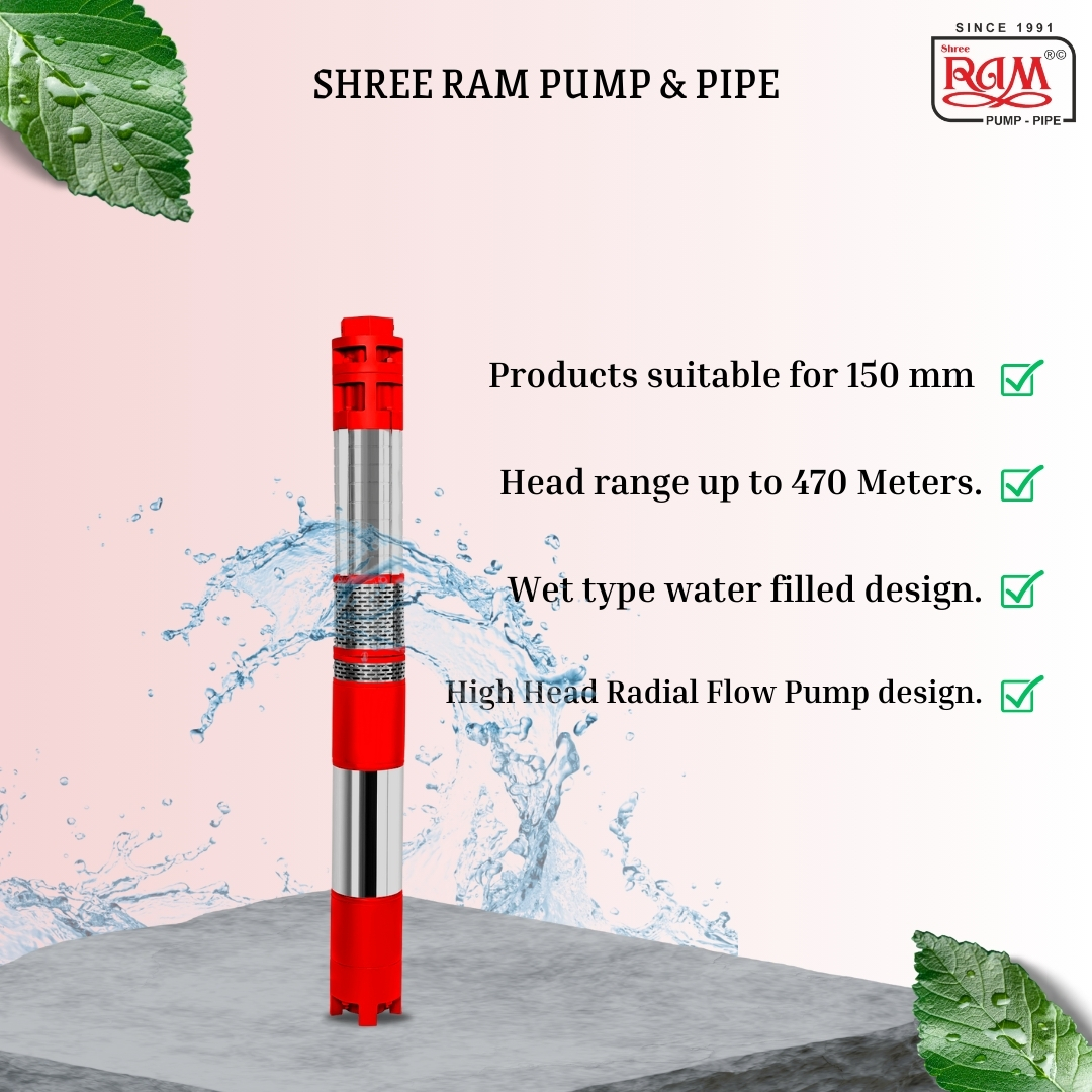 V6 RED Submersible Pump 6.00 HP X 8 Stg (50ft.)