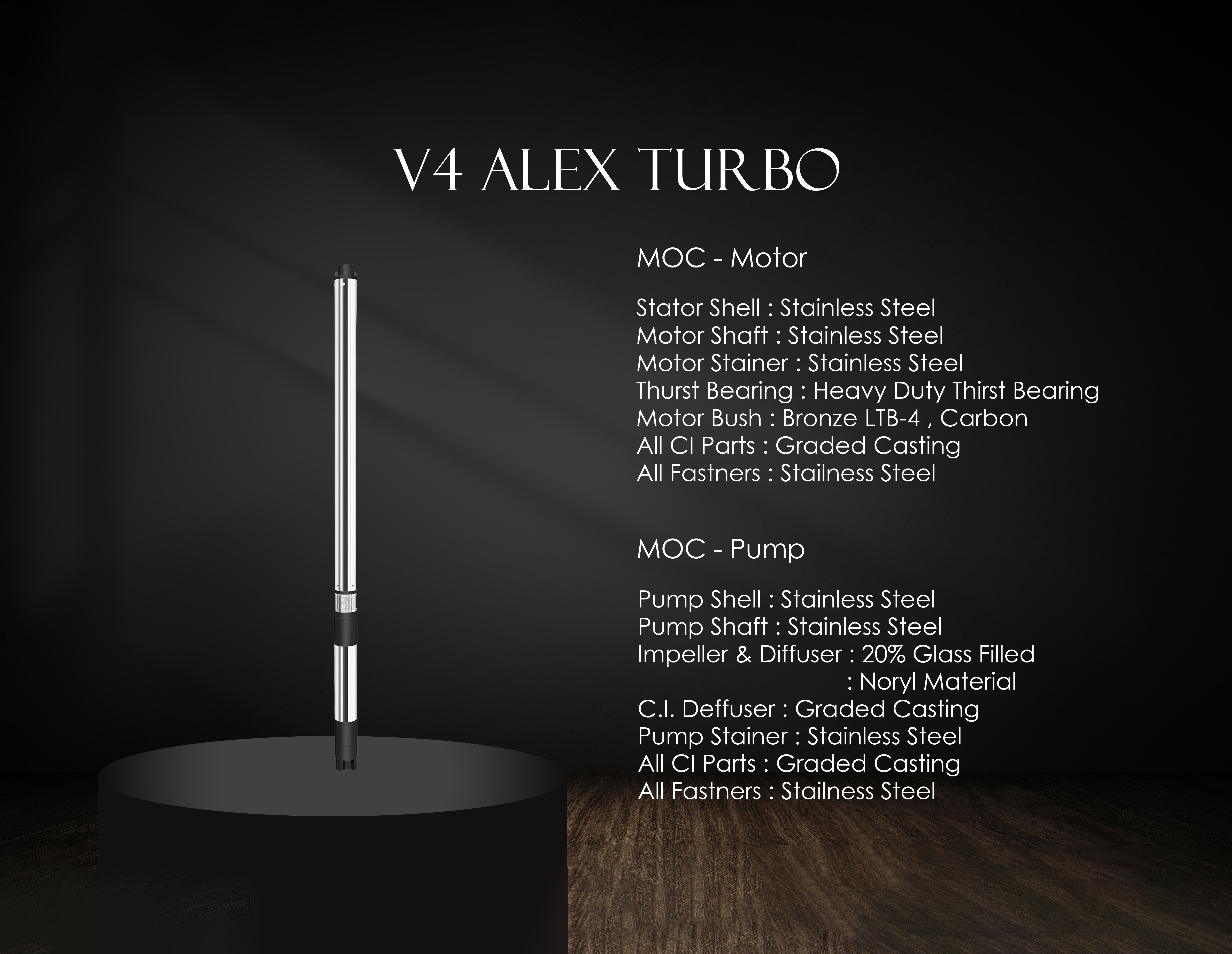 V4 1.0 HP X 15 STG Alex Turbo (Out-1.25") (S/T) Prithvi