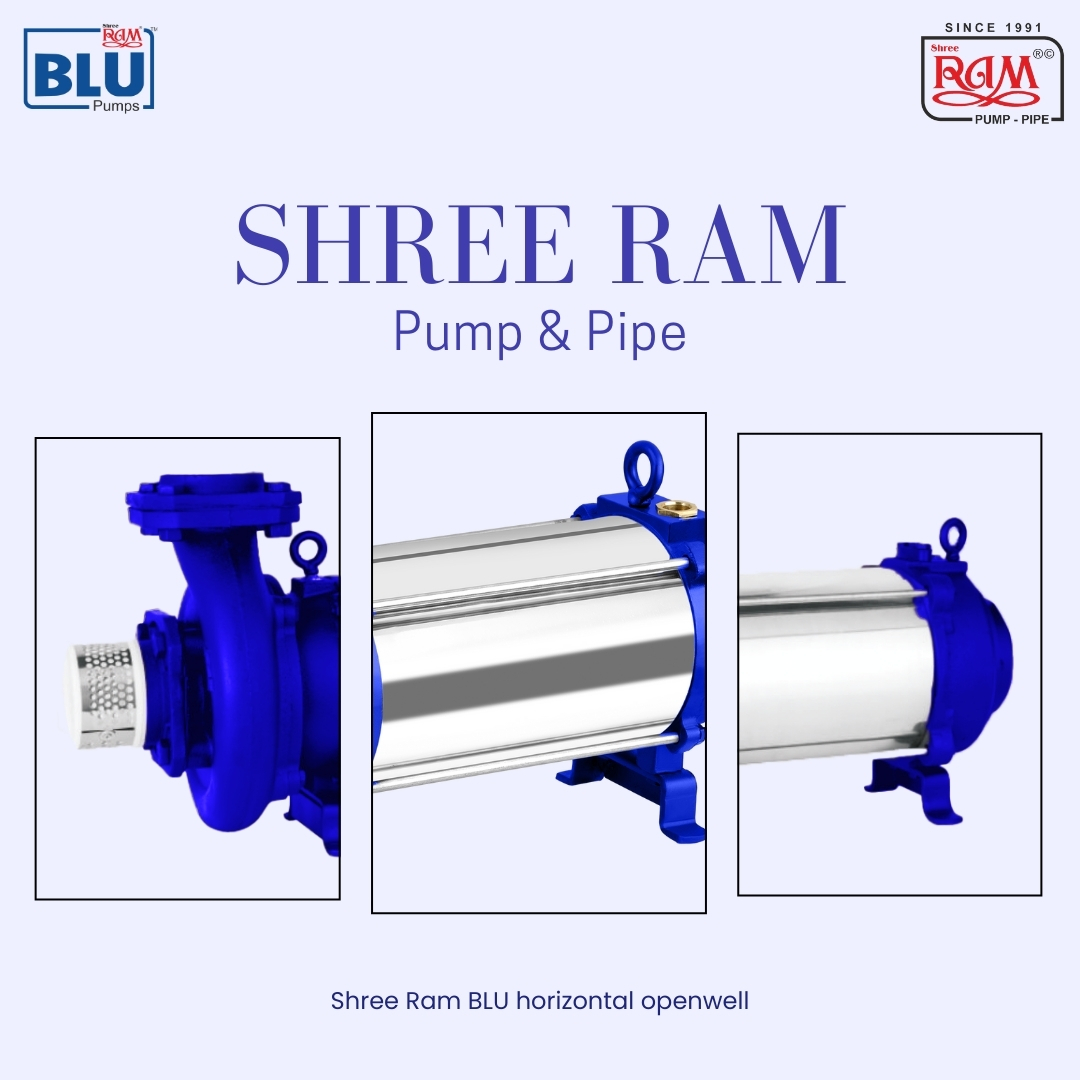 V9 BLU Horizontal Open Well Pump 10.00 HP High Head (CI Body - Alu.)