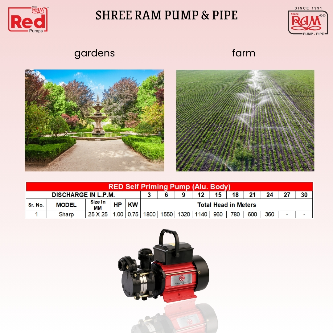 1.00 HP RED Self Priming Pump Sharp