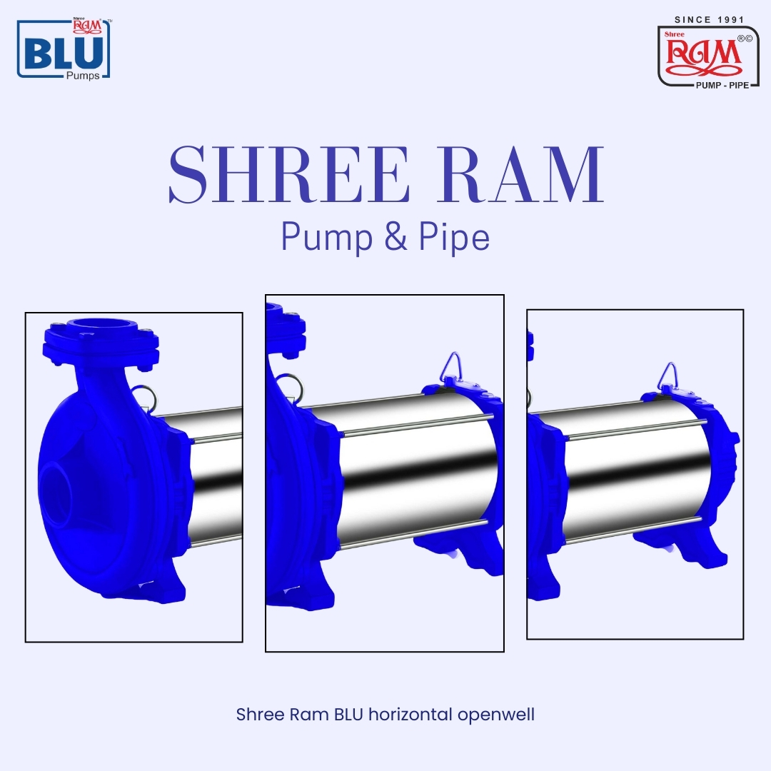 V7 BLU Horizontal Open Well Submersible Pump 5.00 HP High Head (SS Body - Alu.)