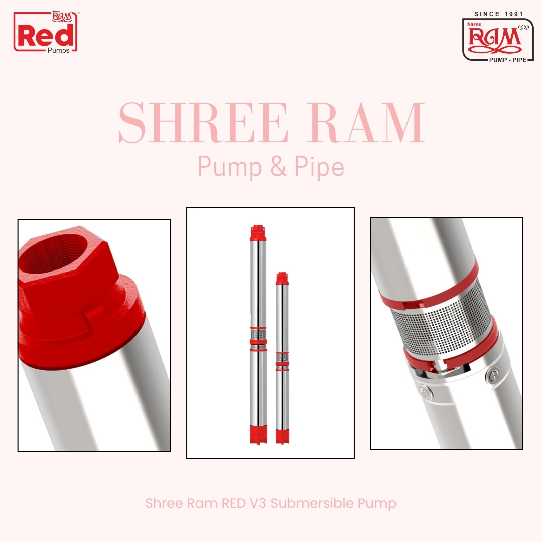 V3 RED Submersible Pump 0.50 HP X 8 Stg Single Ø