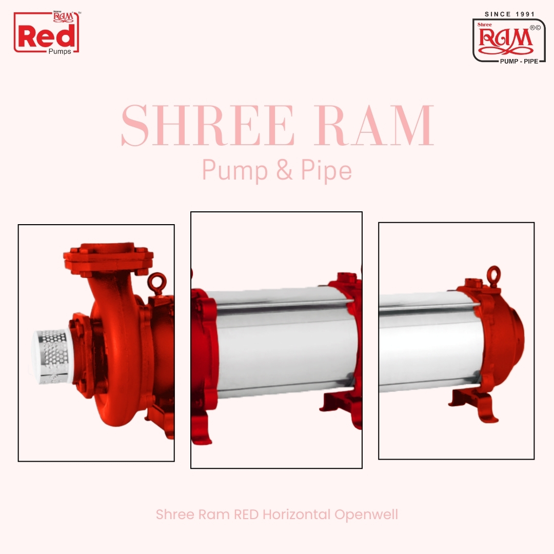 V9 RED Horizontal Open Well Pump 5.00 HP High Head (Copper)