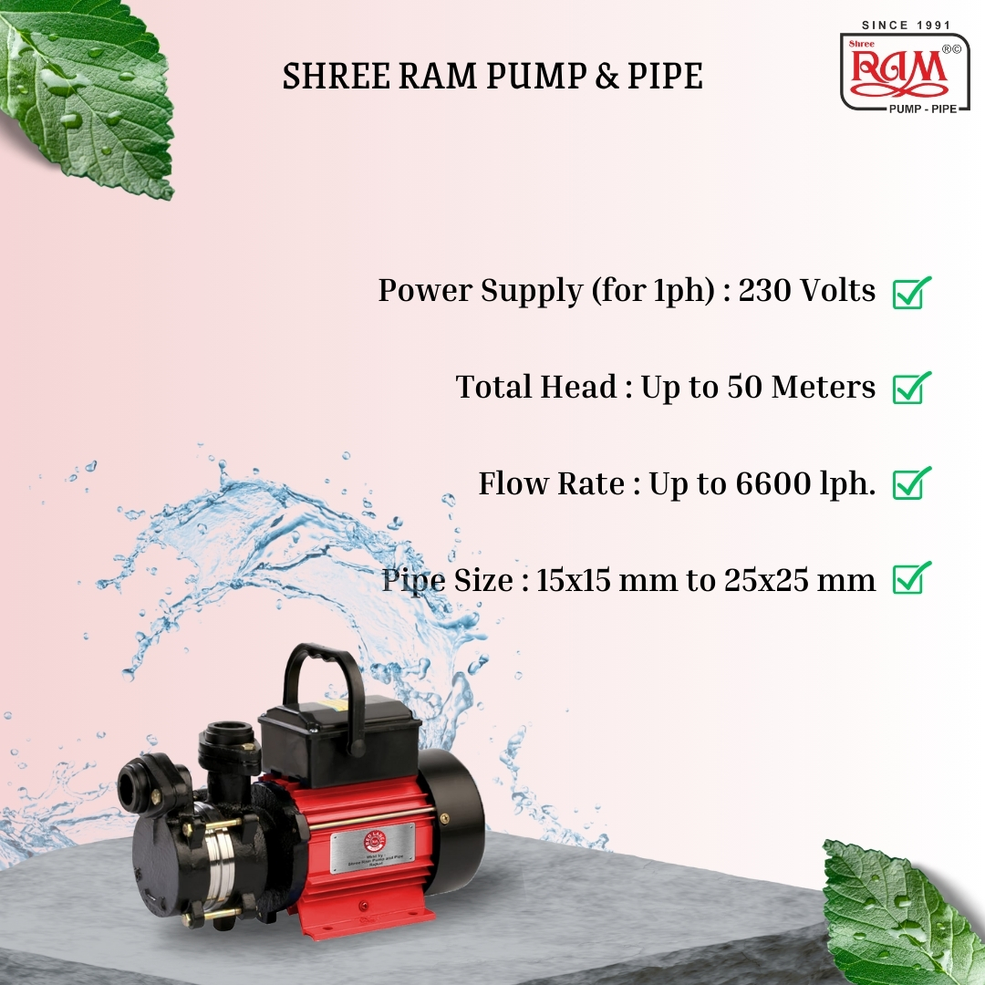 1.25 HP RED Self Priming Pump Big Flow