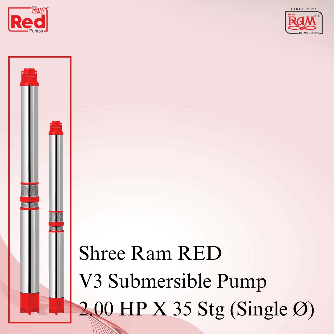 V3 RED Submersible Pump 2.00 HP X 35 Stg Single Ø