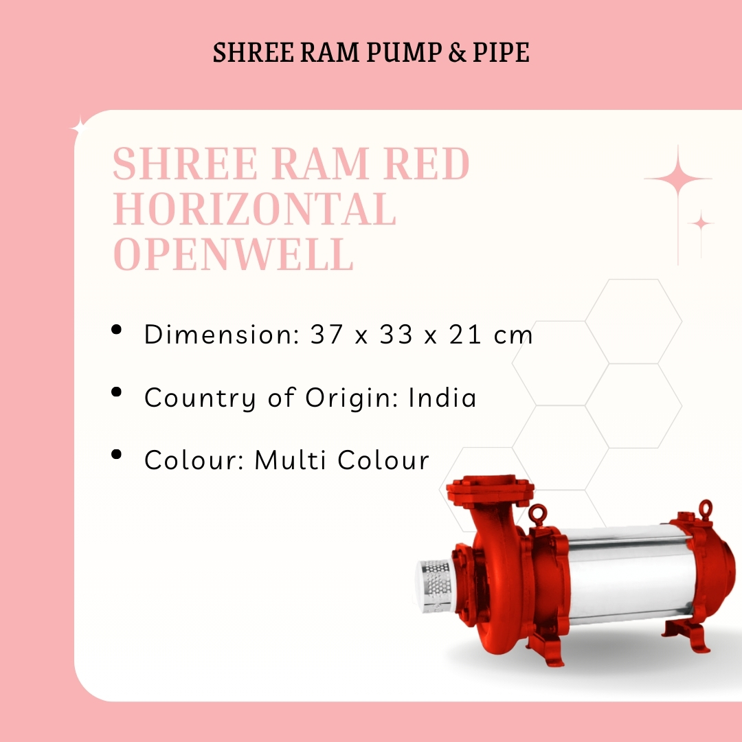 V9 RED Horizontal Open Well Pump 10.00 HP Low Head (Alu.)