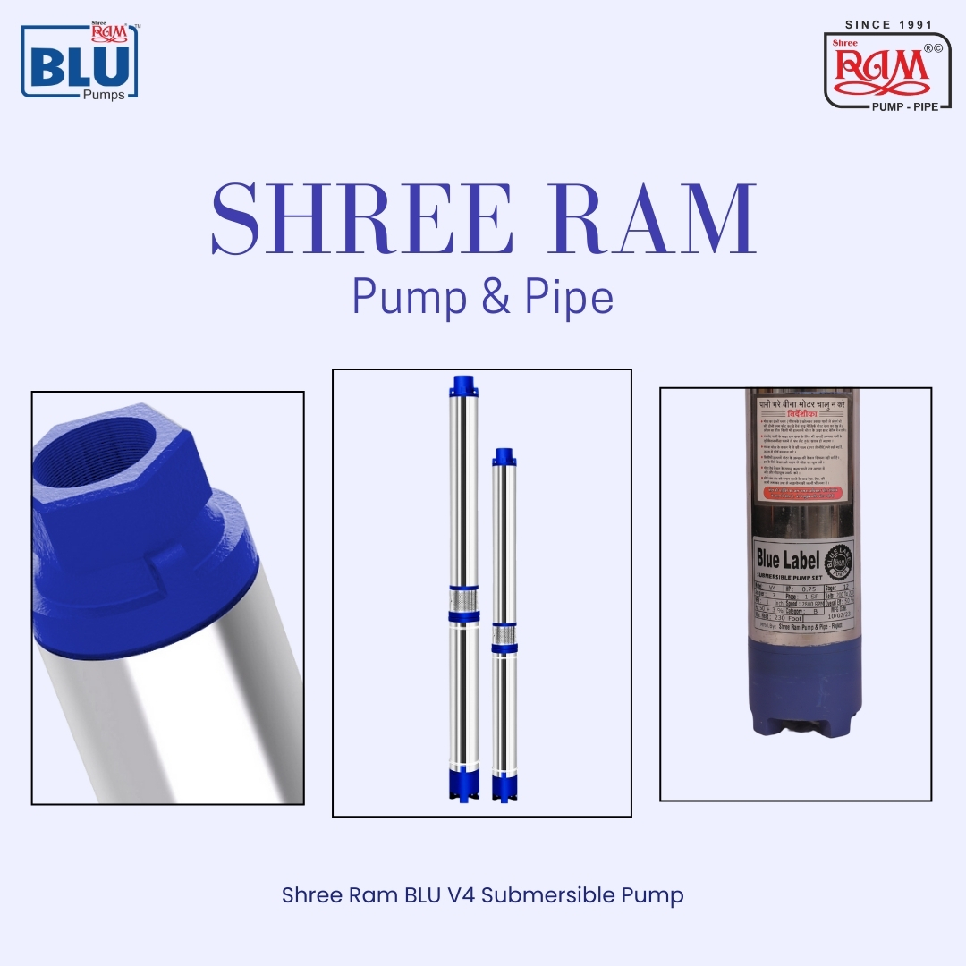 V4 BLU Submersible Pump 2.00 HP X 6 Stg Single Ø