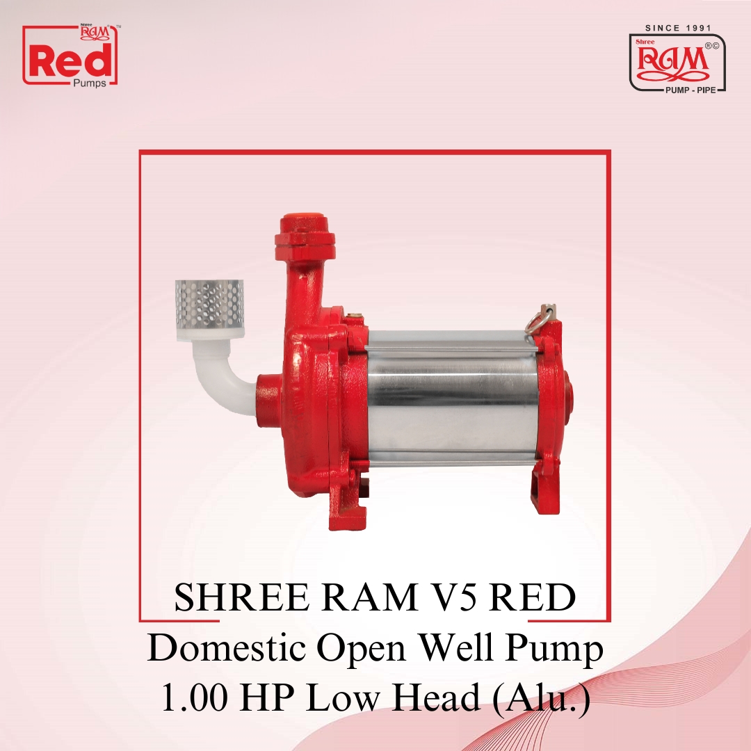 V5 RED Domestic Open Well Submersible Pump 1.00 HP Low Head (Alu.)