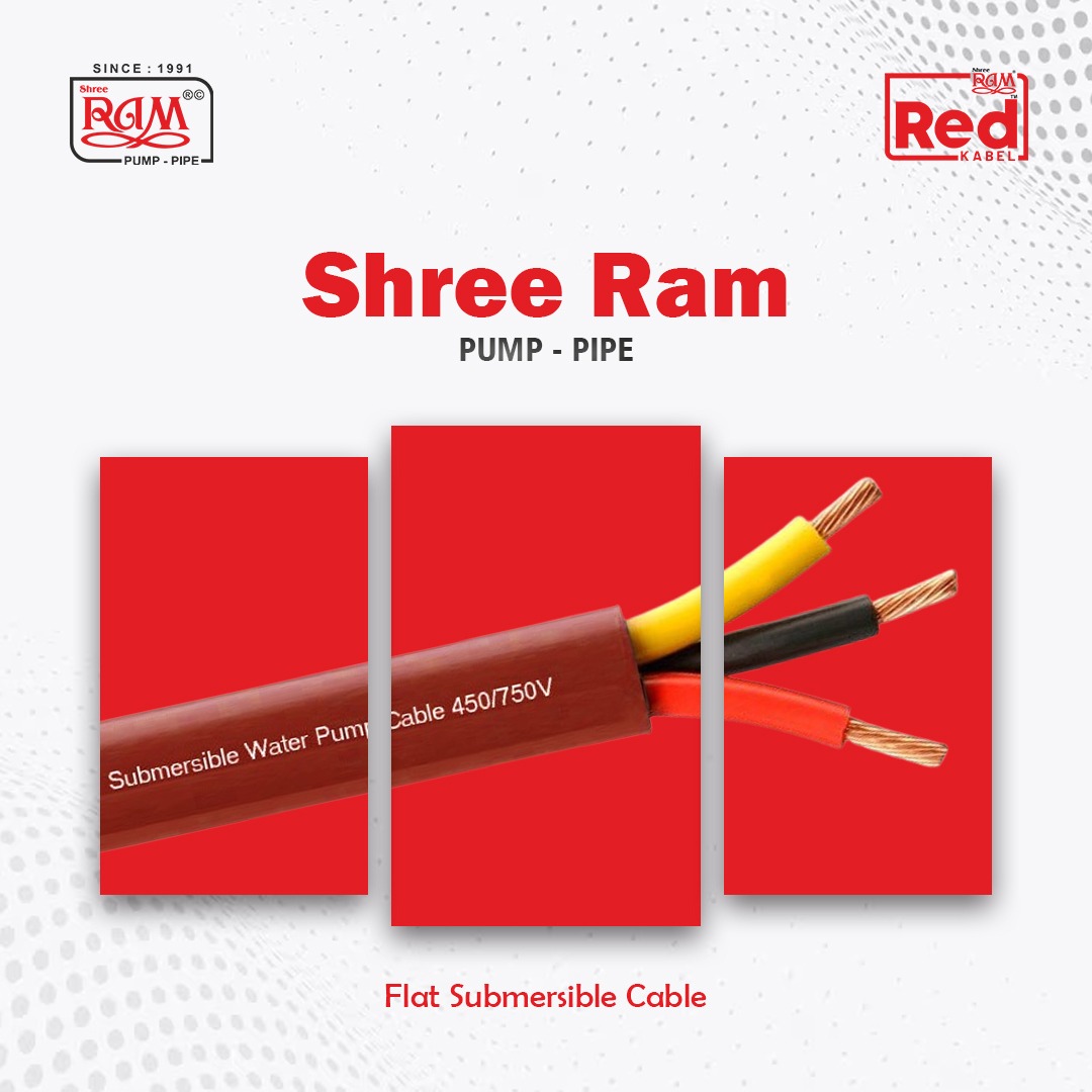 RED Flat Submersible Cable