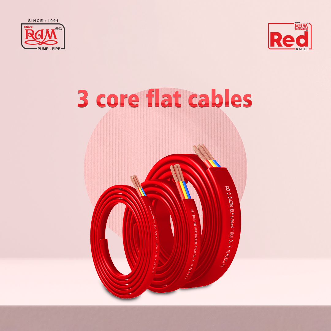 RED Flat Submersible Cable