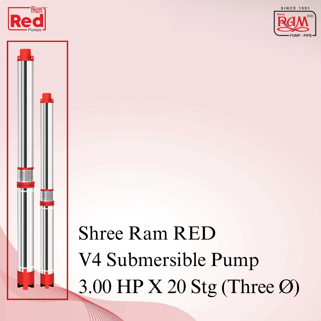 V4 RED Submersible Pump 3.00 HP X 20 Stg Three Ø