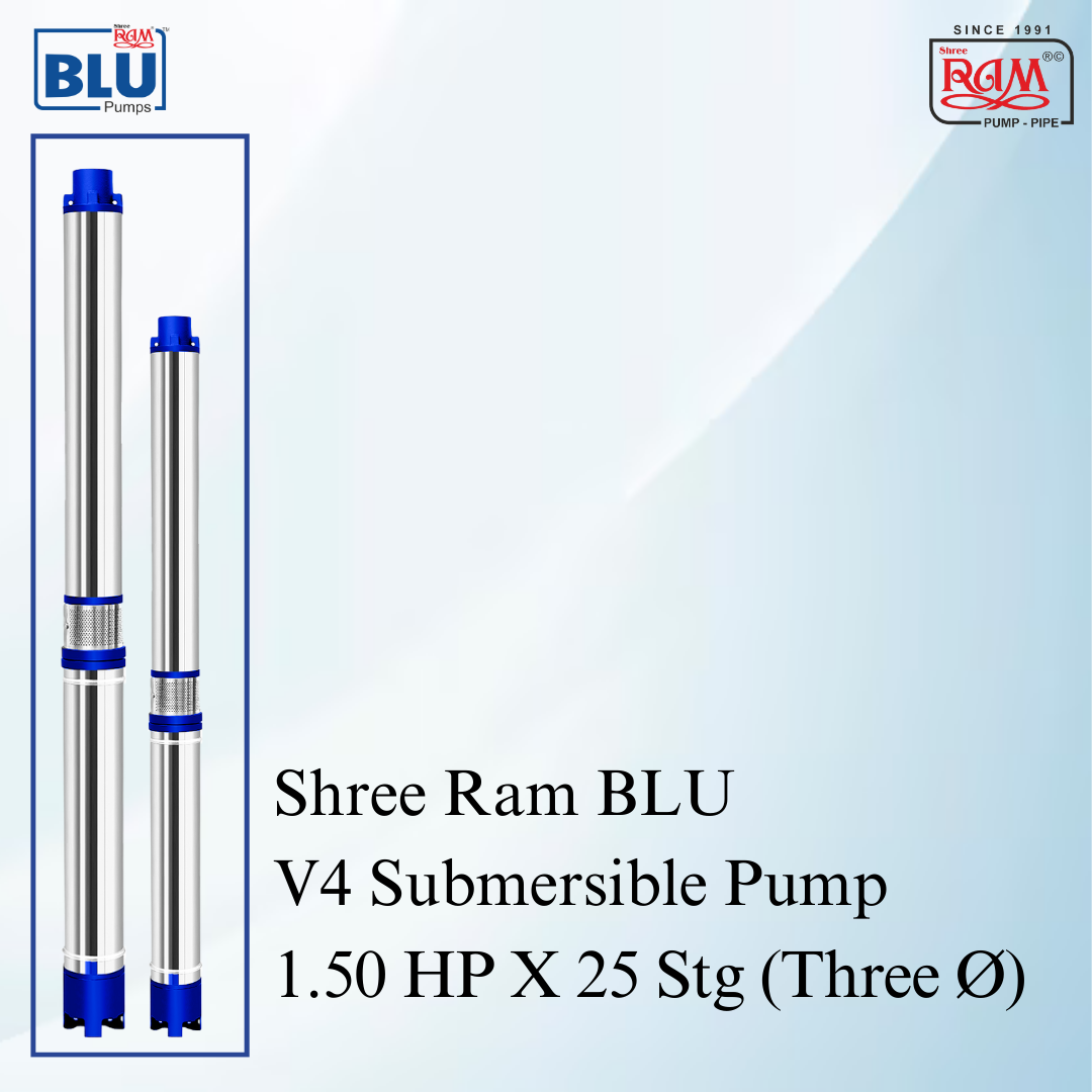 V4 BLU Submersible Pump 1.50 HP X 25 Stg Three Ø