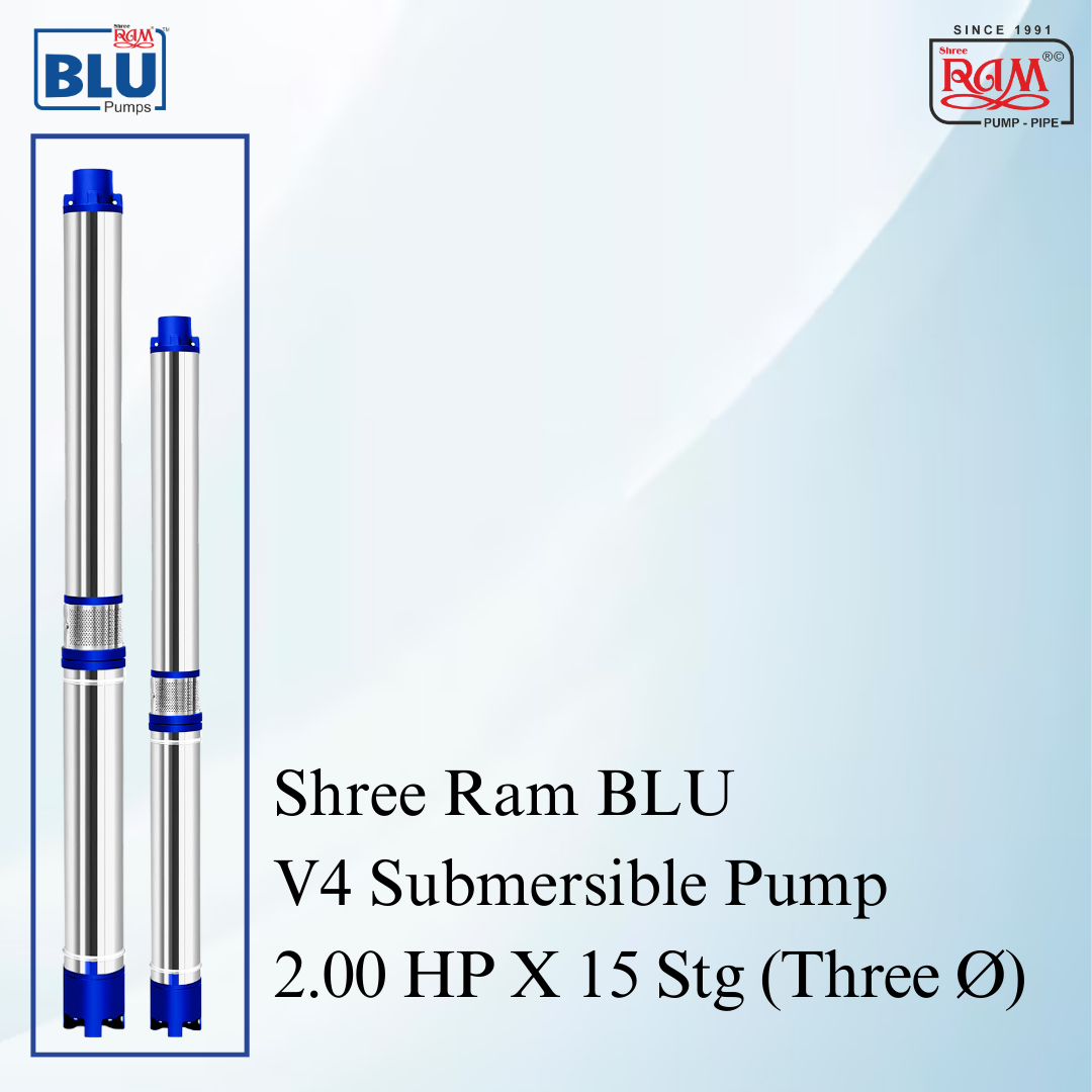 V4 BLU Submersible Pump 2.00 HP X 15 Stg Three Ø