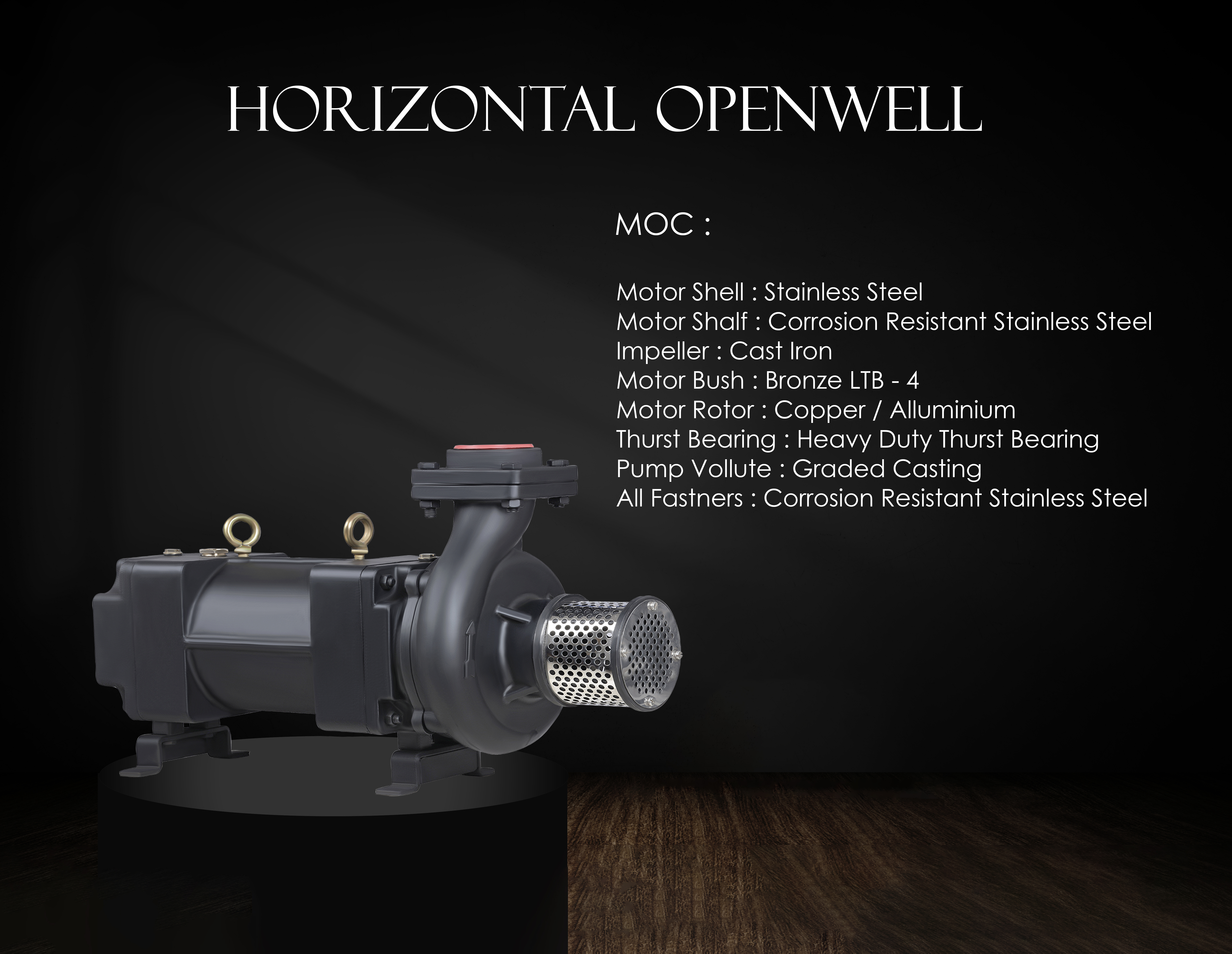 V9 3 HP (2.5”X2.0”) Horizontal (SS) Openwell 2 Stage Premium Prithvi