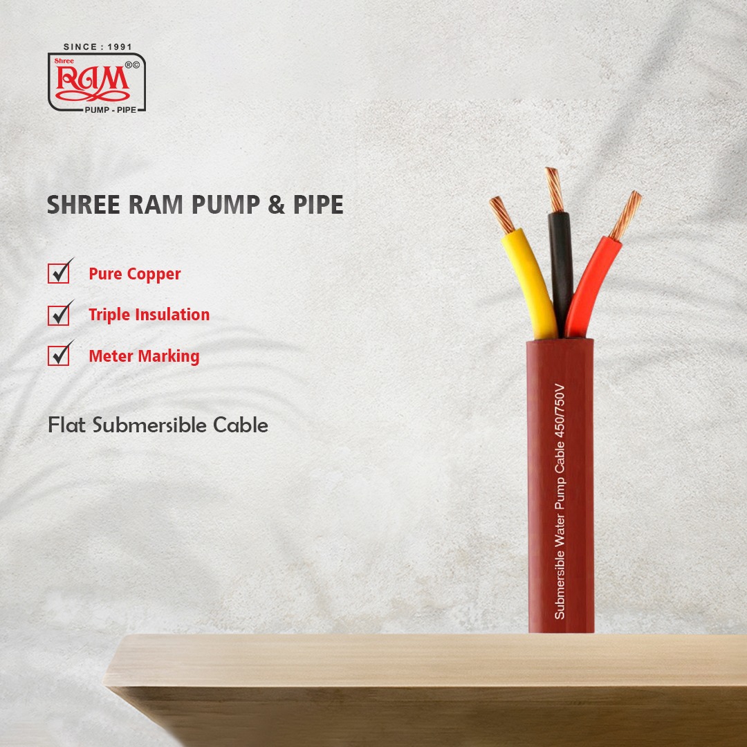 RED Flat Submersible Cable