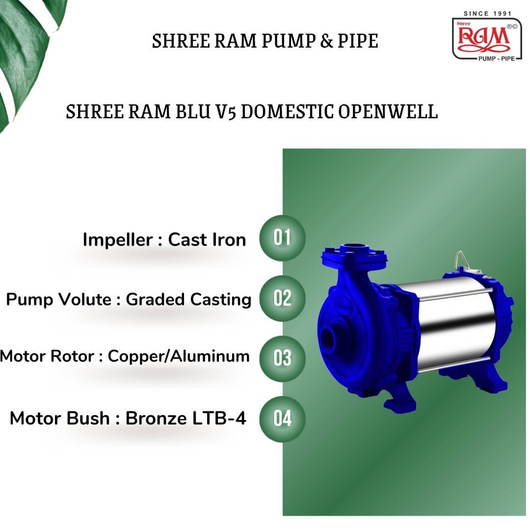 V5 BLU Domestic Open Well Submersible Pump