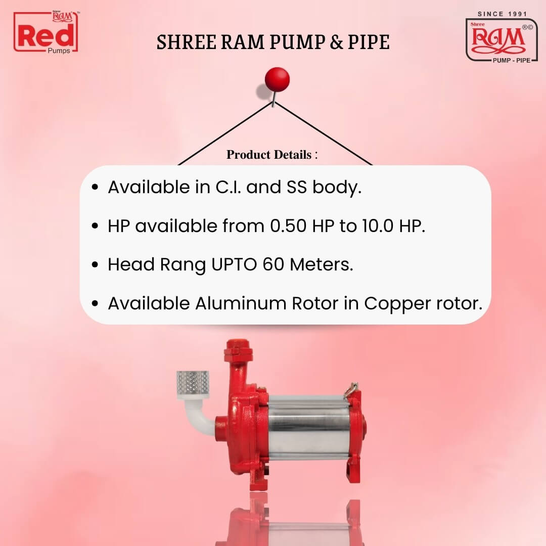 V5 RED Domestic Open Well Submersible Pump