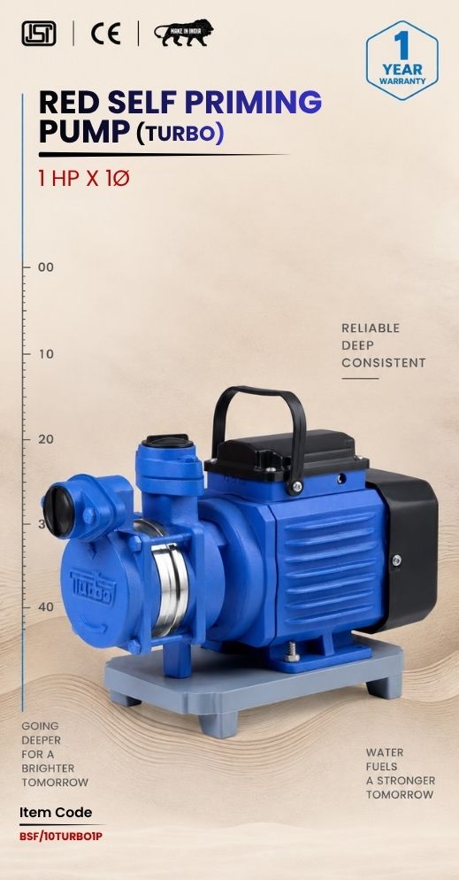 BLU Self Priming Pump 1 HP X  Stg 1p