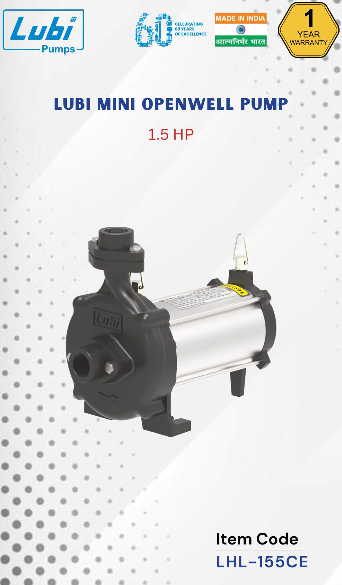 LUBI Mini Openwell Pump (LHL) 1.50 HP