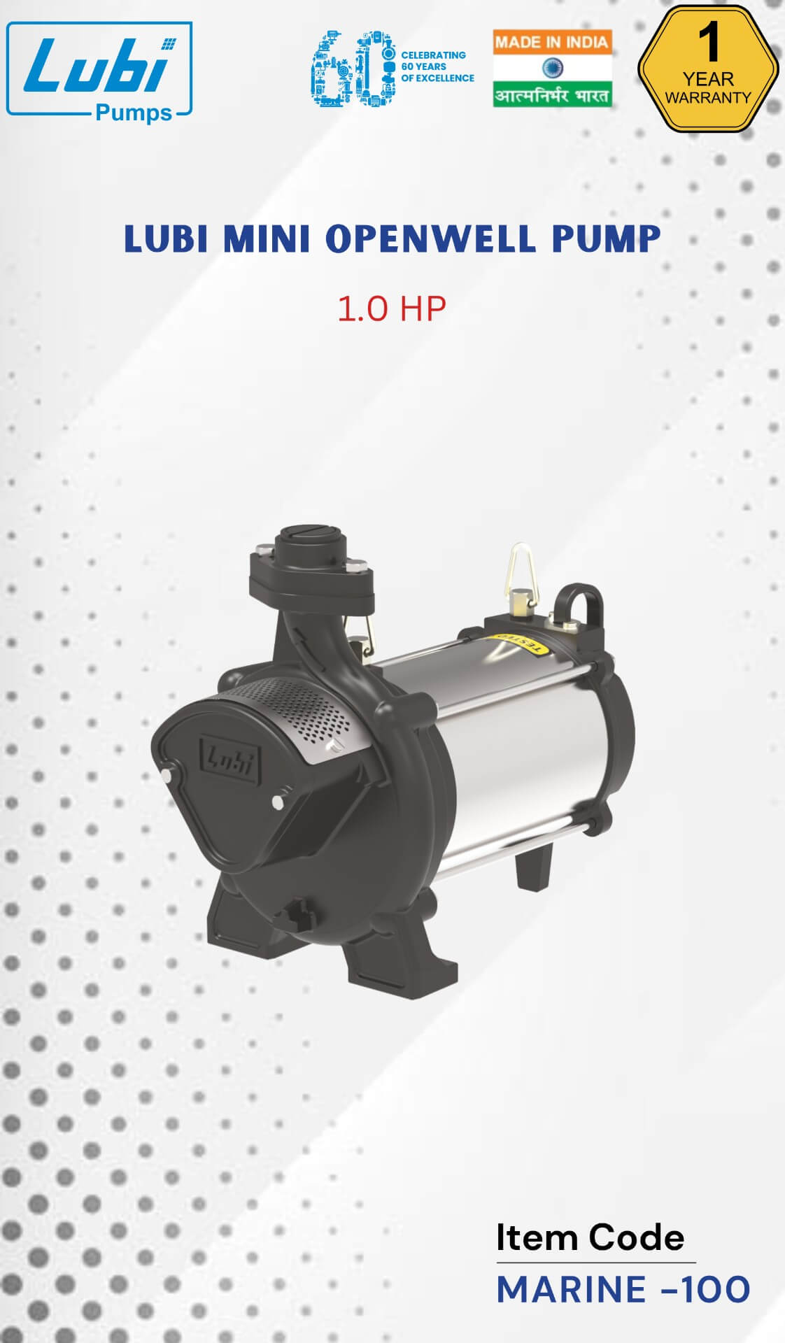 LUBI Mini Openwell Pump (LHL) 1.00 HP