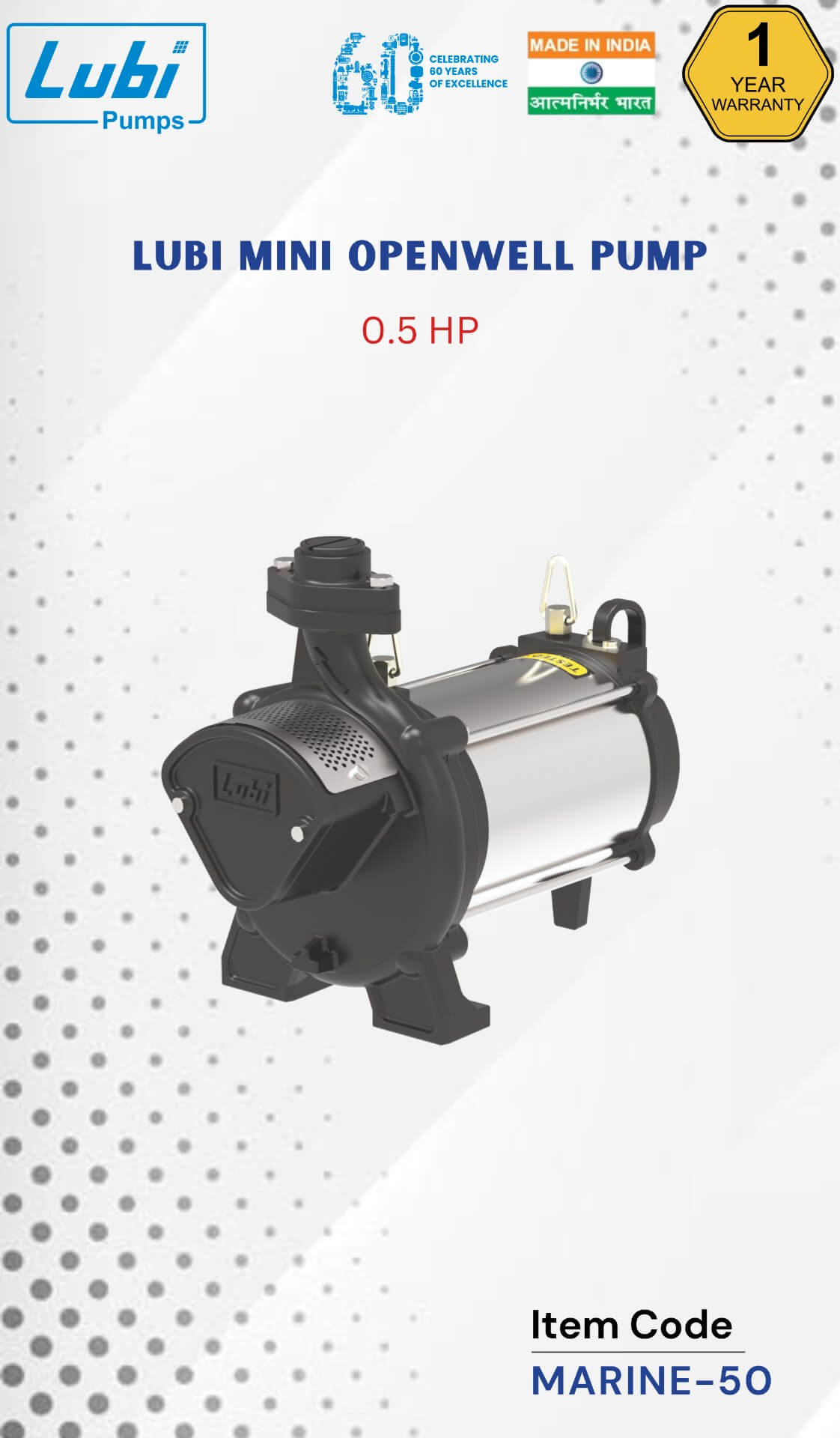 LUBI Mini Openwell Pump (LHL) 0.50 HP