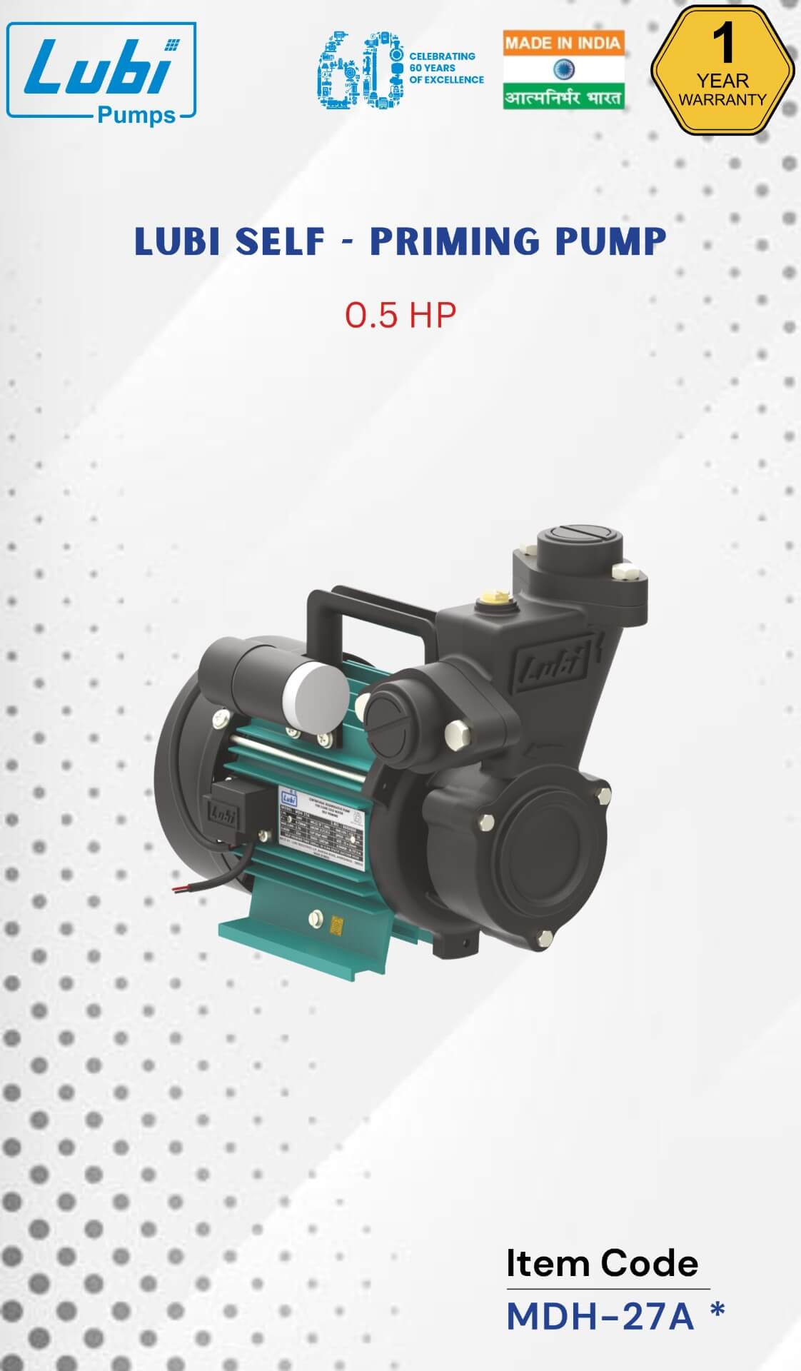 LUBI Self Priming Pump 0.50 HP