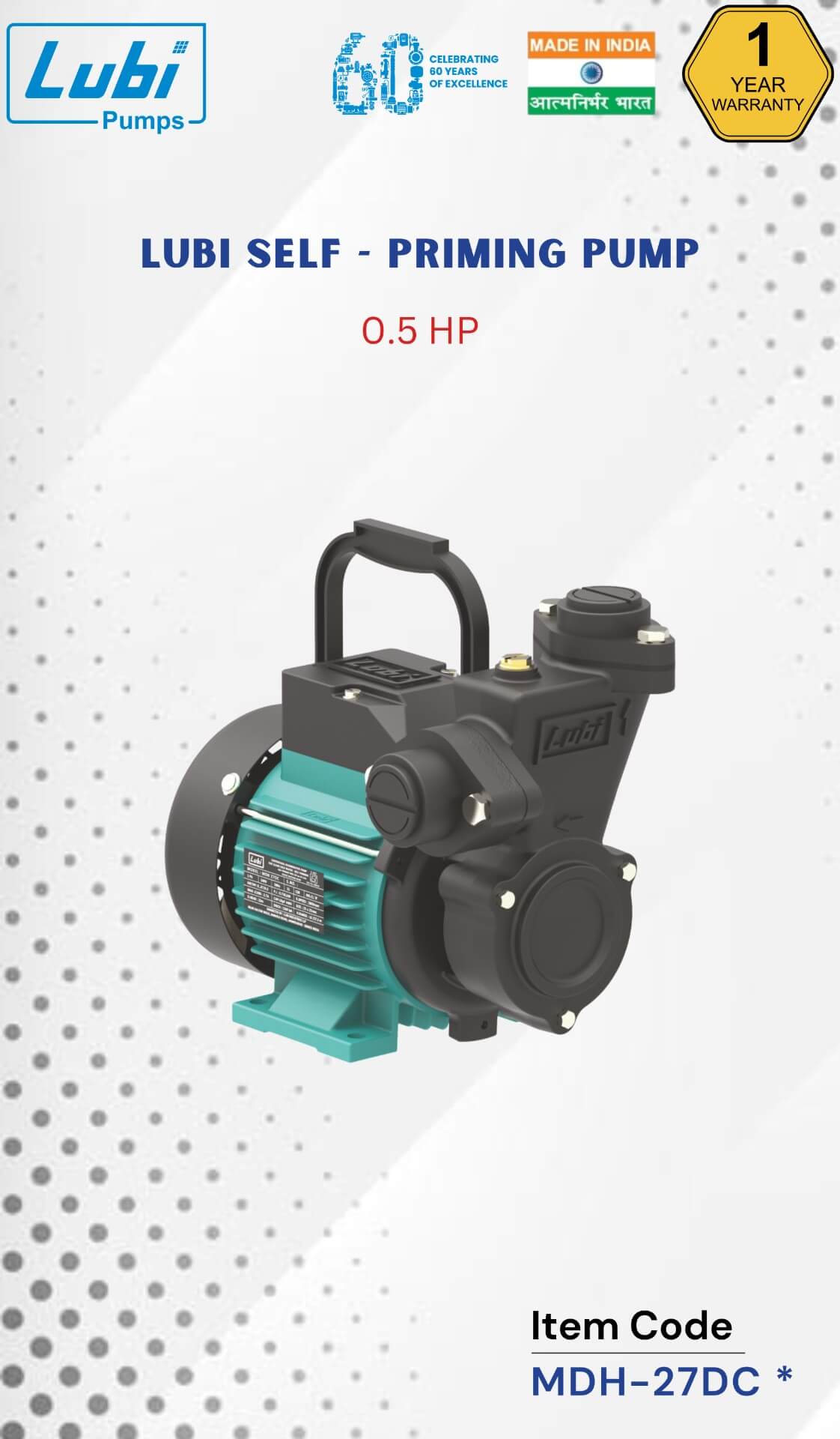 LUBI Self Priming Pump 0.50 HP