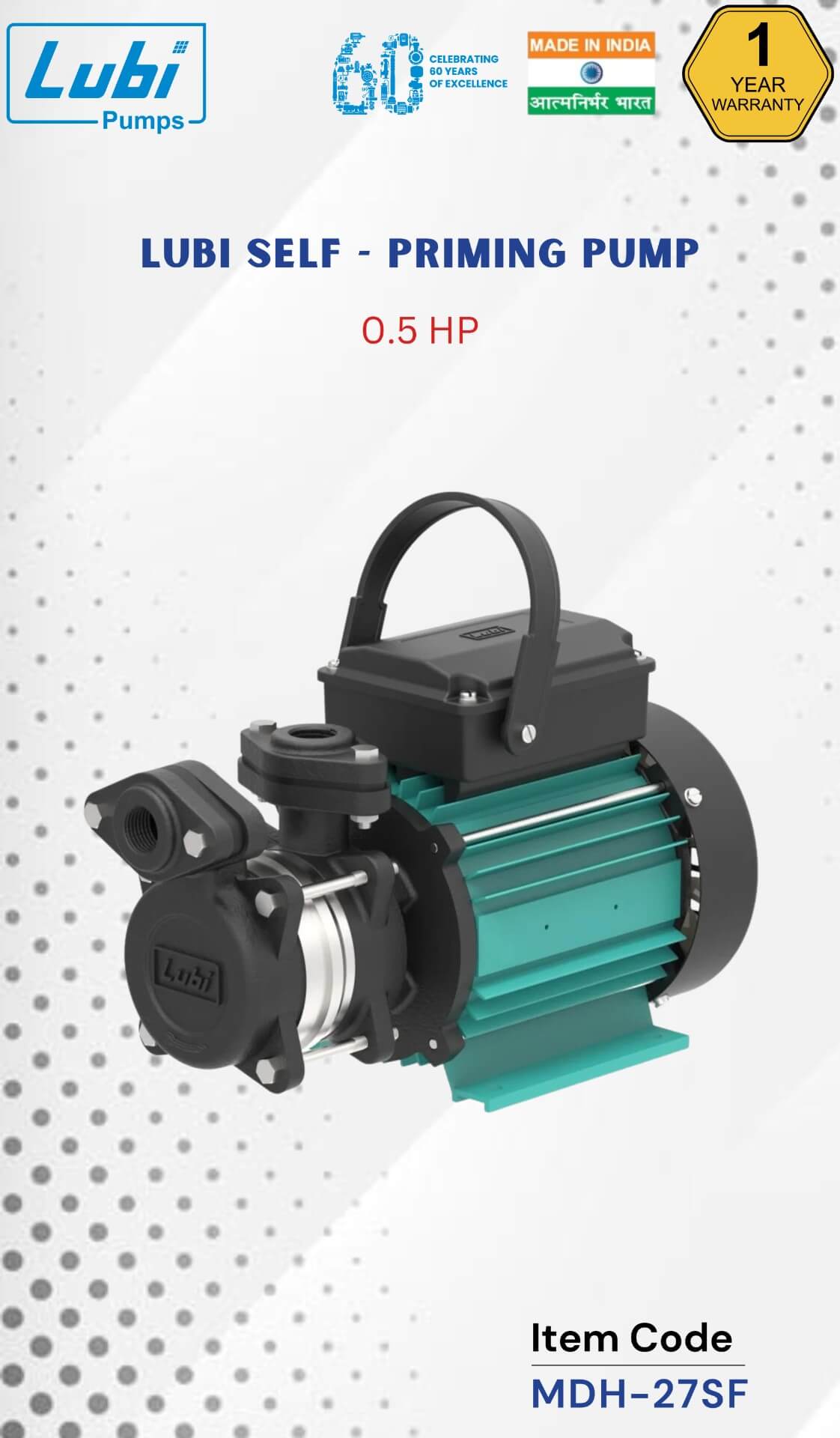 LUBI Self Priming Pump 0.50 HP