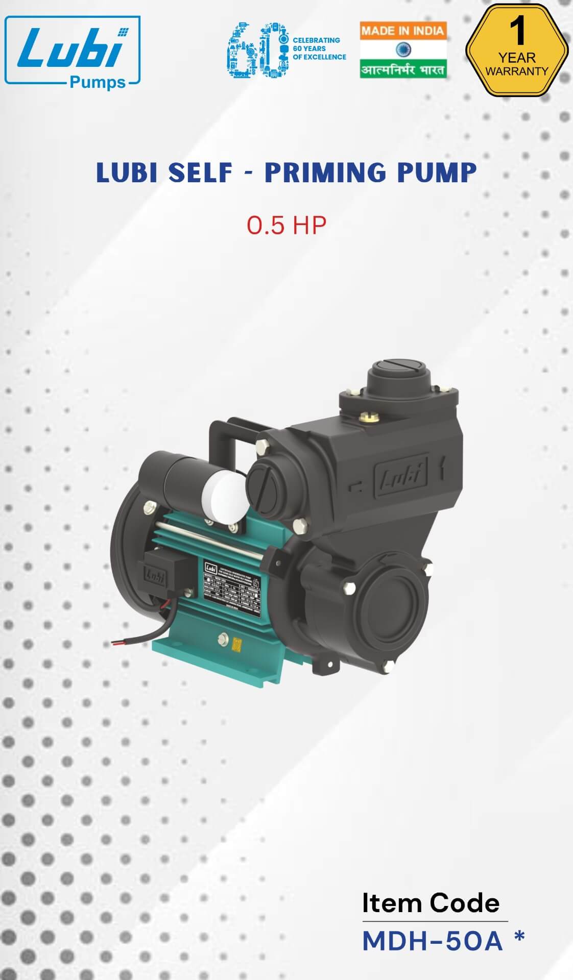 LUBI Self Priming Pump 0.50 HP