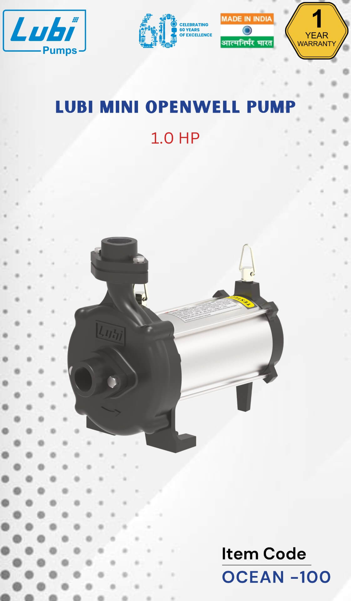 LUBI Mini Openwell Pump (LHL) 1.00 HP
