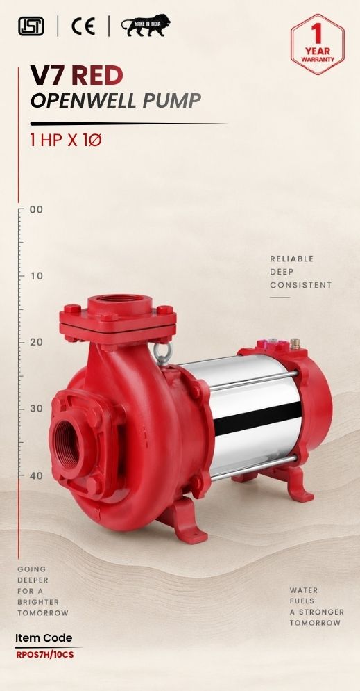 V7 RED Domestic Open Well Submersible Pump  1 HP X  Stg