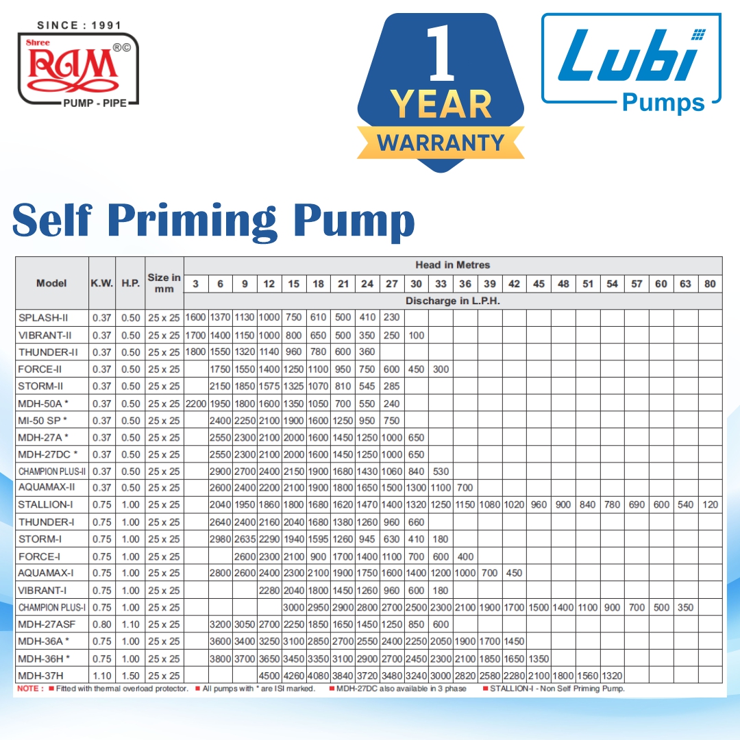 LUBI Self Priming Pump